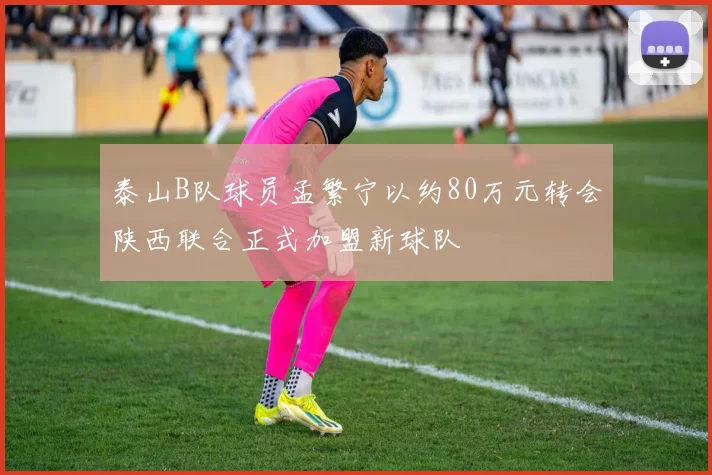 泰山B队球员孟繁宁以约80万元转会陕西联合正式加盟新球队